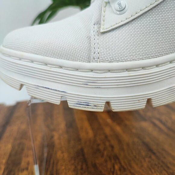 Dr. Martens Women's Combs W White Canvas Ankle Boots Size 6 US - Picture 14 of 14